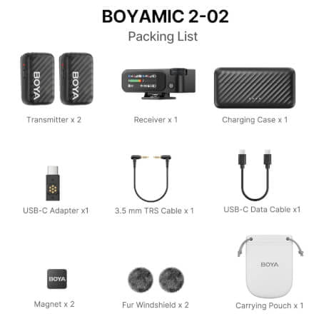 ไมโครโฟนไร้สาย BOYA MICROPHONE BOYAMIC 2-02_1